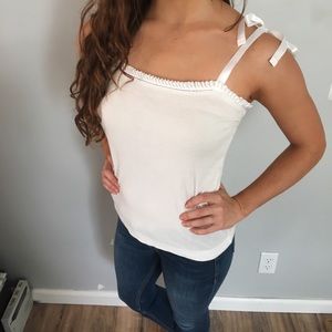 Dolce & Gabbaba tank with satin ribbon straps